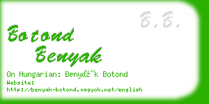 botond benyak business card